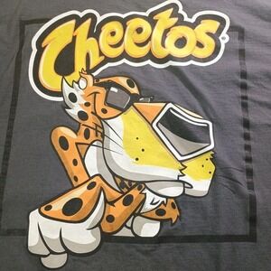 Cheetos Chester Cheetah Graphic T-Shirt Mens Large Charcoal Gray Short Sleeve
